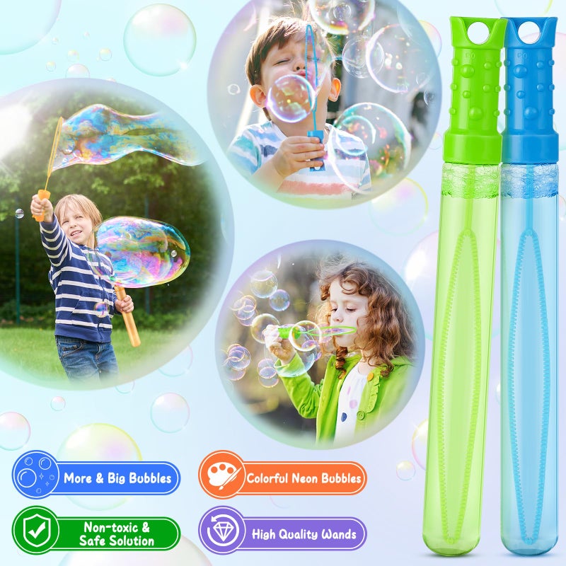 IJIGU 36 Pack Big Bubble Wands Bulk in 6 Colors  Ideal for Easter  Summer  Halloween  Valentine  School Classroom Prizes - Image 5